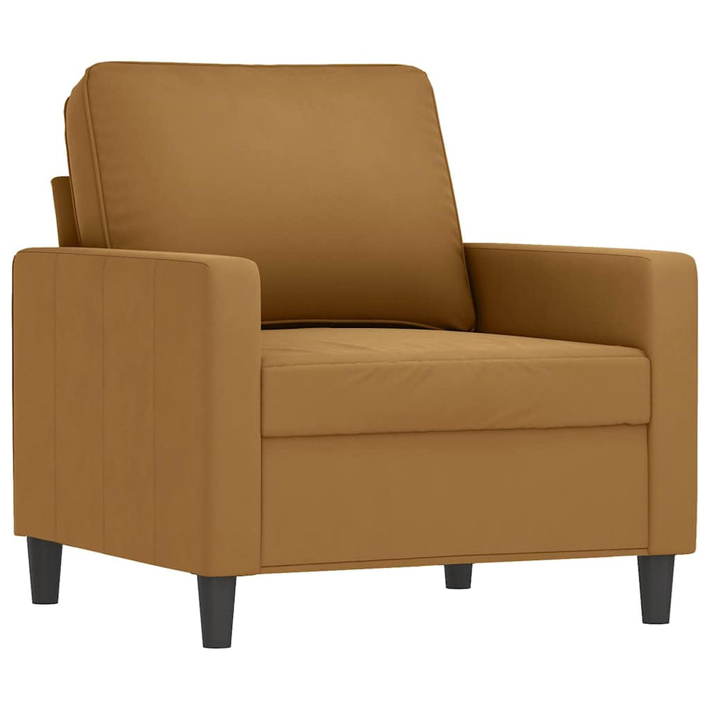 vidaXL Armchair Brown 60 cm Velvet