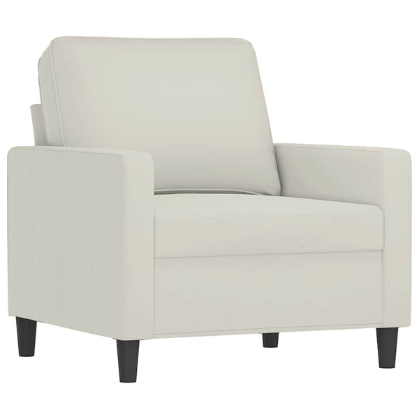 vidaXL Armchair Cream 60 cm Velvet