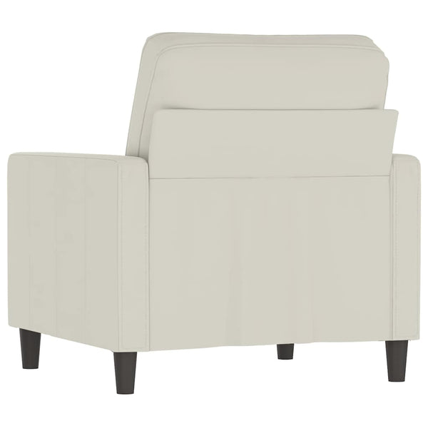 vidaXL Armchair Cream 60 cm Velvet
