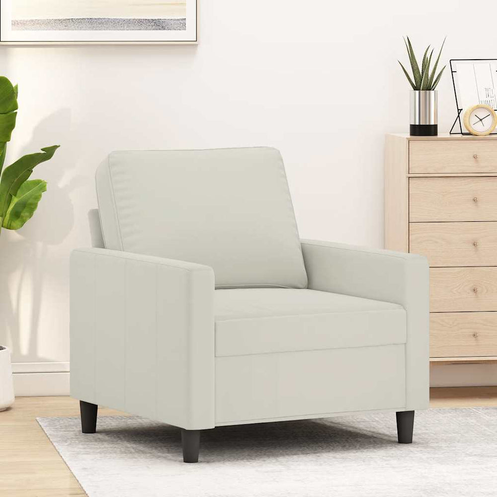 vidaXL Armchair Cream 60 cm Velvet