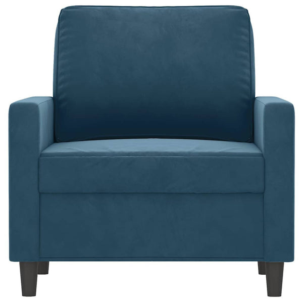 vidaXL Fauteuil bleu 60 cm velours