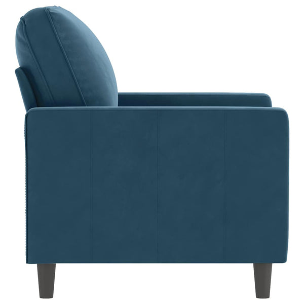 vidaXL Fauteuil bleu 60 cm velours