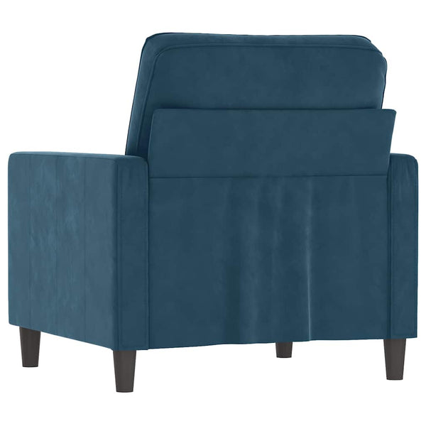 vidaXL Fauteuil bleu 60 cm velours