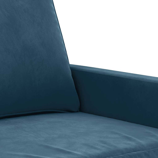vidaXL Fauteuil bleu 60 cm velours