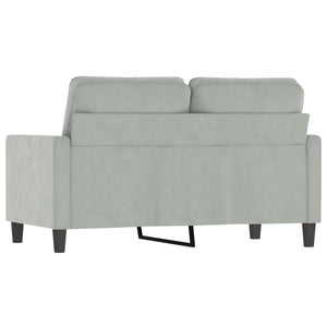 2-Sitzer Sofa Hellgrau Samt 120cm