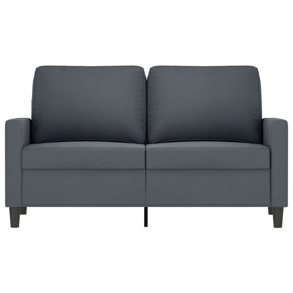 Dunkelgraues 2-Sitzer Samt Sofa 120 cm