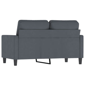Dunkelgraues 2-Sitzer Samt Sofa 120 cm