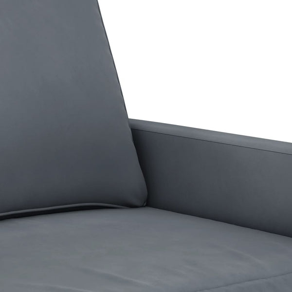 Dunkelgraues 2-Sitzer Samt Sofa 120 cm