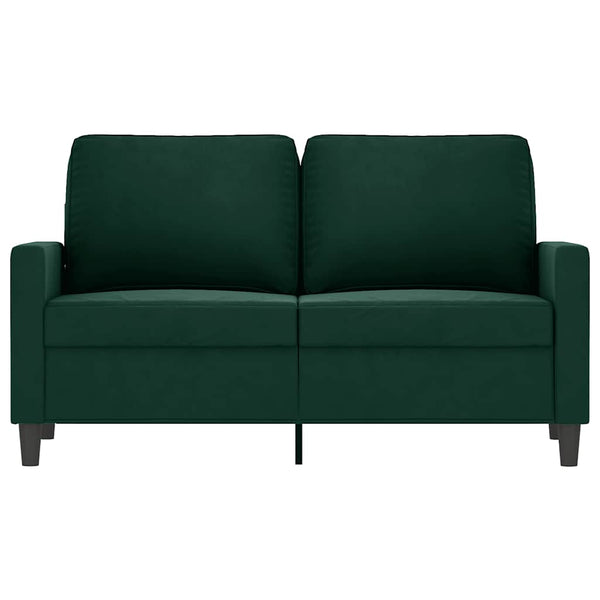 Dunkelgrünes Samt Sofa - 2 Sitzer 120cm