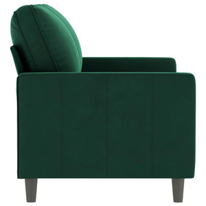 Dunkelgrünes Samt Sofa - 2 Sitzer 120cm