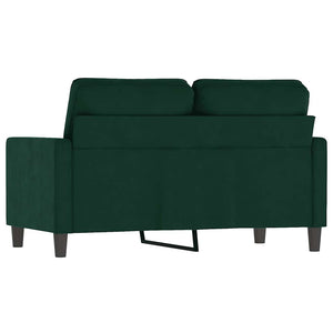 Dunkelgrünes Samt Sofa - 2 Sitzer 120cm