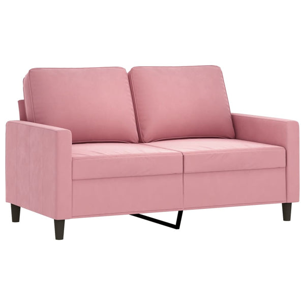 Rosa Samt 2-Sitzer Sofa 120cm