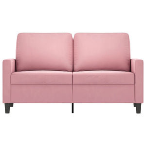 Rosa Samt 2-Sitzer Sofa 120cm