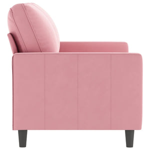 Rosa Samt 2-Sitzer Sofa 120cm
