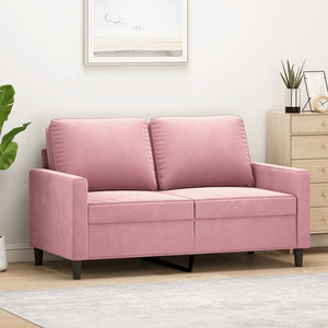 Rosa Samt 2-Sitzer Sofa 120cm