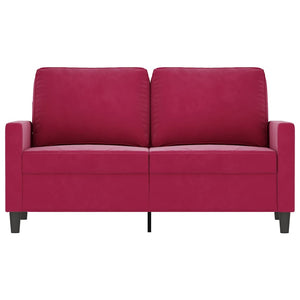 2-Sitzer Sofa Weinrot Samt 120cm
