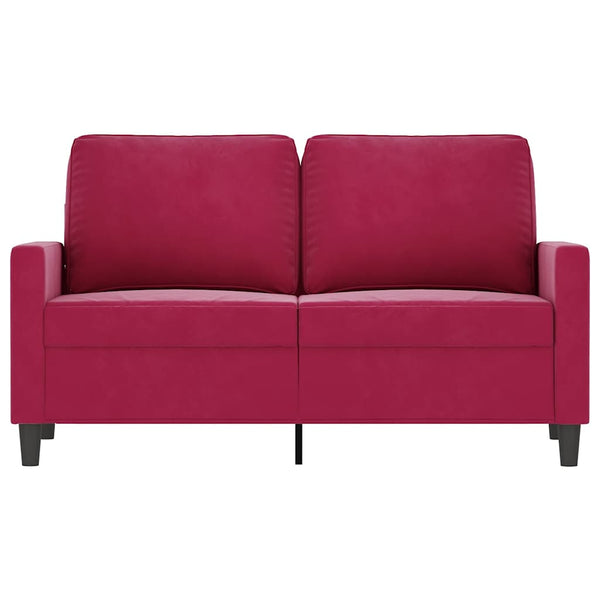 2-Sitzer Sofa Weinrot Samt 120cm