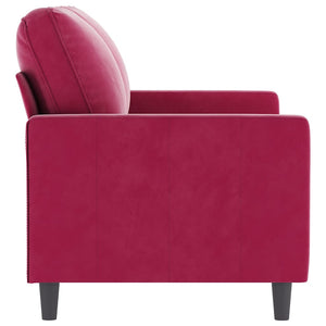 2-Sitzer Sofa Weinrot Samt 120cm
