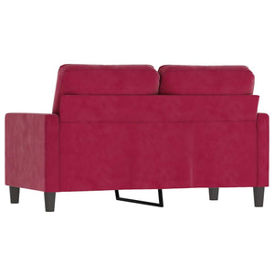 2-Sitzer Sofa Weinrot Samt 120cm