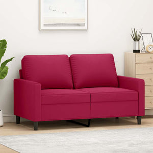 2-Sitzer Sofa Weinrot Samt 120cm