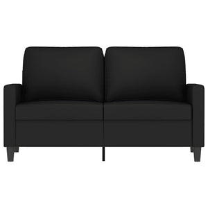 Schwarzes 2-Sitzer Sofa Samt, 120 cm