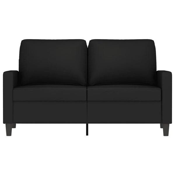 Schwarzes 2-Sitzer Sofa Samt, 120 cm