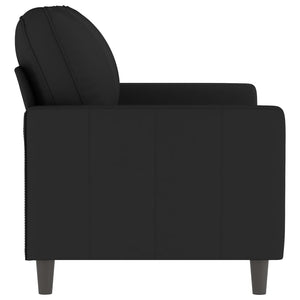 Schwarzes 2-Sitzer Sofa Samt, 120 cm