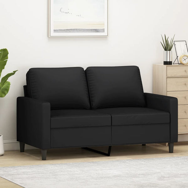 Schwarzes 2-Sitzer Sofa Samt, 120 cm
