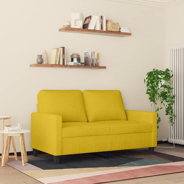 Gelbes 2-Sitzer Sofa Samt, 120 cm