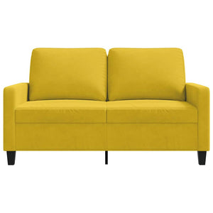 Gelbes 2-Sitzer Sofa Samt, 120 cm