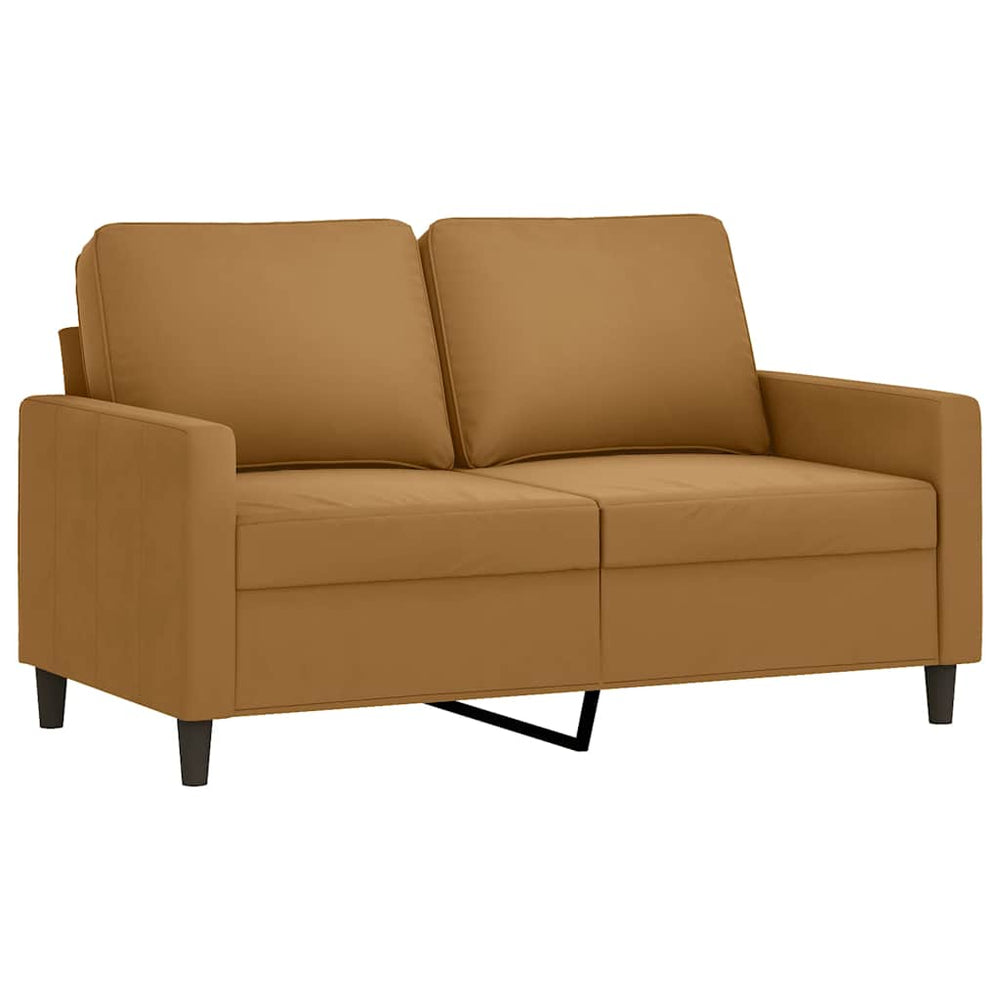 2-Sitzer Sofa Braun Samt 120cm