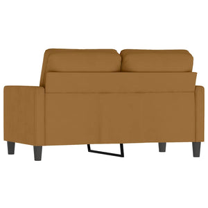 2-Sitzer Sofa Braun Samt 120cm
