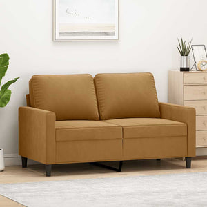 2-Sitzer Sofa Braun Samt 120cm
