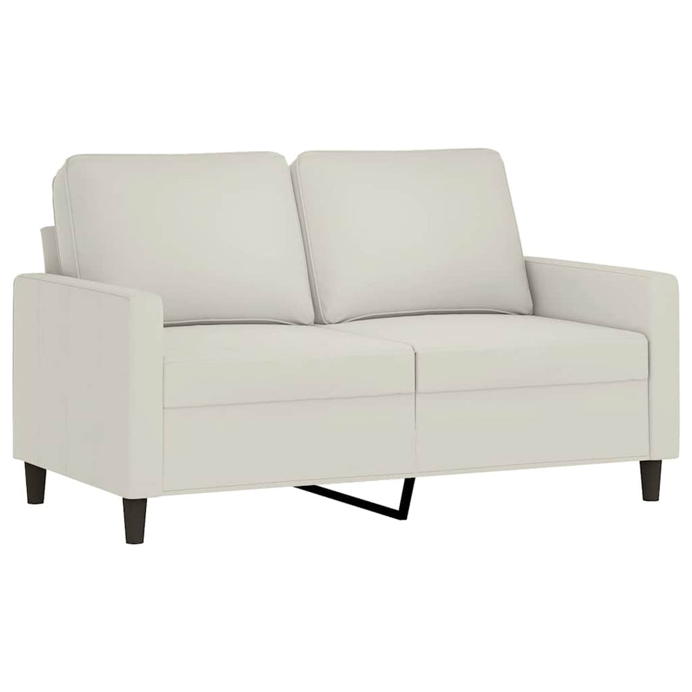 2-Sitzer Sofa Creme Samt 120cm