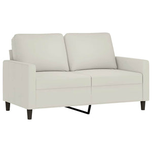 2-Sitzer Sofa Creme Samt 120cm