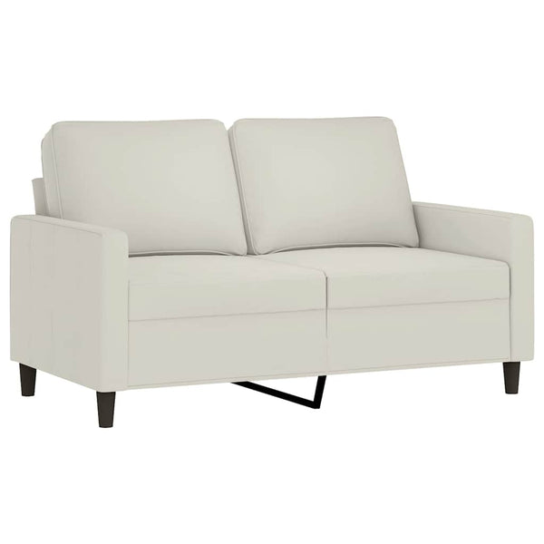 2-Sitzer Sofa Creme Samt 120cm
