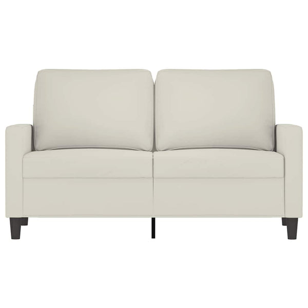 2-Sitzer Sofa Creme Samt 120cm