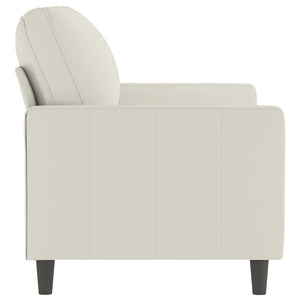 2-Sitzer Sofa Creme Samt 120cm