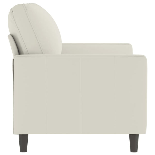 2-Sitzer Sofa Creme Samt 120cm