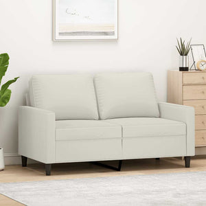 2-Sitzer Sofa Creme Samt 120cm