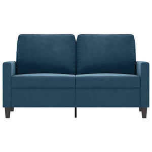 vidaXL Canapé 2 places bleu 120 cm velours