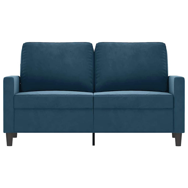 vidaXL Canapé 2 places bleu 120 cm velours