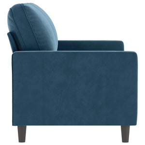 vidaXL Canapé 2 places bleu 120 cm velours