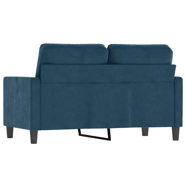 vidaXL Canapé 2 places bleu 120 cm velours