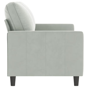 2-Sitzer Sofa Hellgrau Samt, 140 cm