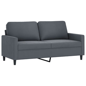 2-Sitzer Sofa Dunkelgrau Samt 140 cm
