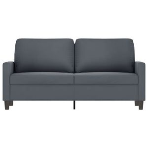2-Sitzer Sofa Dunkelgrau Samt 140 cm