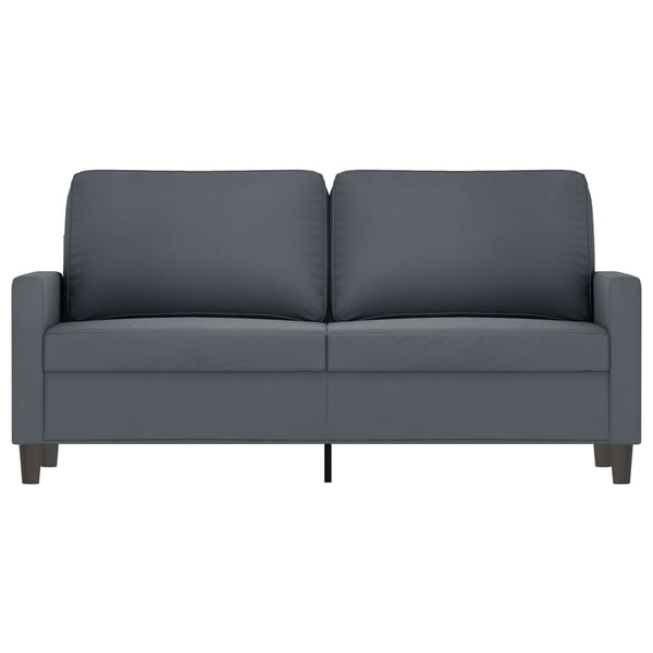 2-Sitzer Sofa Dunkelgrau Samt 140 cm