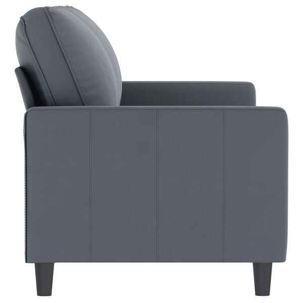 2-Sitzer Sofa Dunkelgrau Samt 140 cm