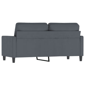 2-Sitzer Sofa Dunkelgrau Samt 140 cm